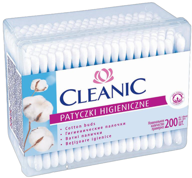 CLEANIC COTTON BUDS 200PCS RECT BOX