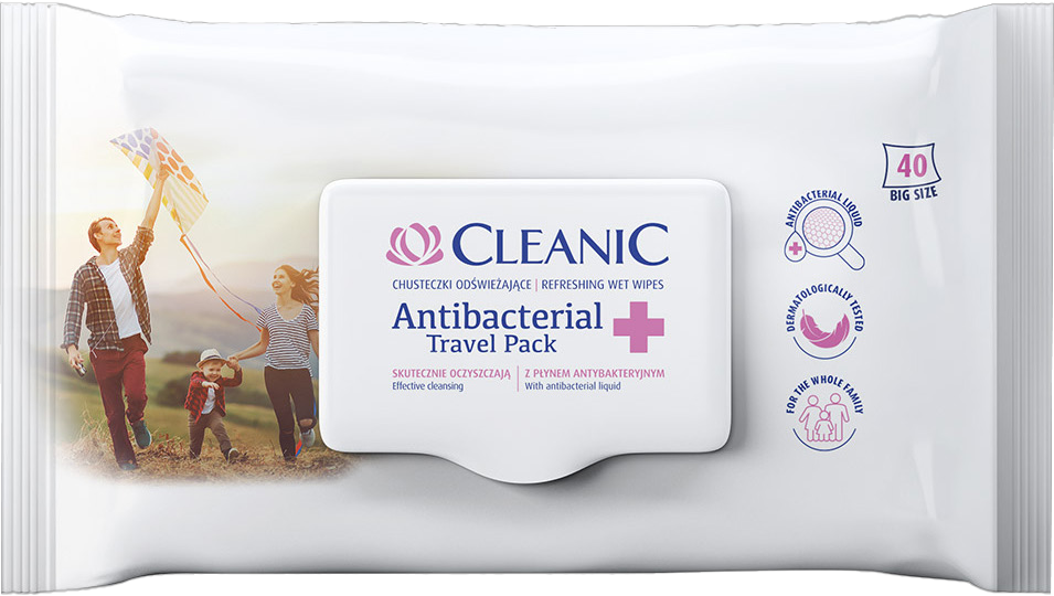 CLEANIC ANTIBAK TERIAL WET WIPES TRAVEL PACK