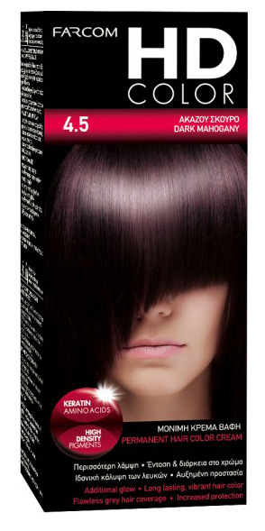 FARCOM HD HAIR COLOR 60ML 4.5 COLOR 60ML 4.62