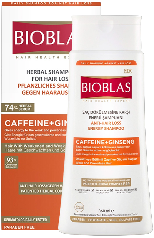 BIOBLAS CAFFEINE + GIN SENG 360ML