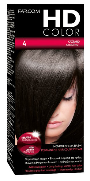 FARCOM HD HAIR COLOR 60ML 4 COLOR 60ML 4.5